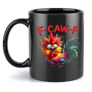Black Rooster F-CAW-F Graphic Ceramic Mug 11 Oz New In Packaging